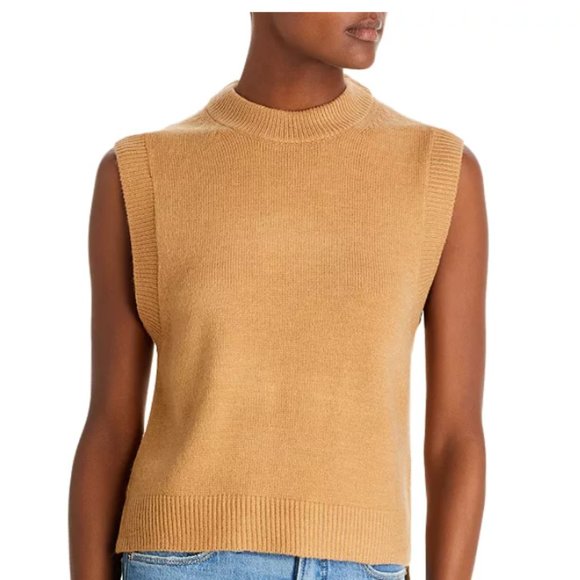 French Connection Babysoft Sleeveless Top/Sweater Vest (L)- Camel - Picture 1 of 3